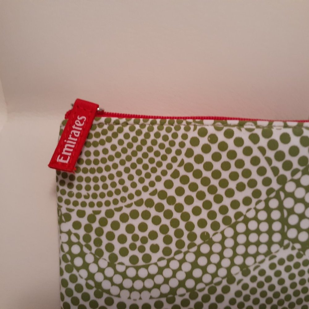 Green and White Emirates Toiletry Bag